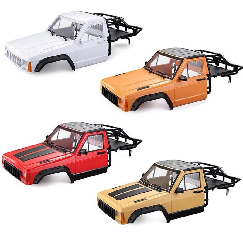 YSKMLOLP 110 RC Hard Shell Cab BackHalf Cage Body Shell Kit for 110 RC Crawler TRX4 SCX10 90046 AT4 GEN 8 Scout II313mm Wheelbase Cherokee Upgrade and Modify red - Image 4