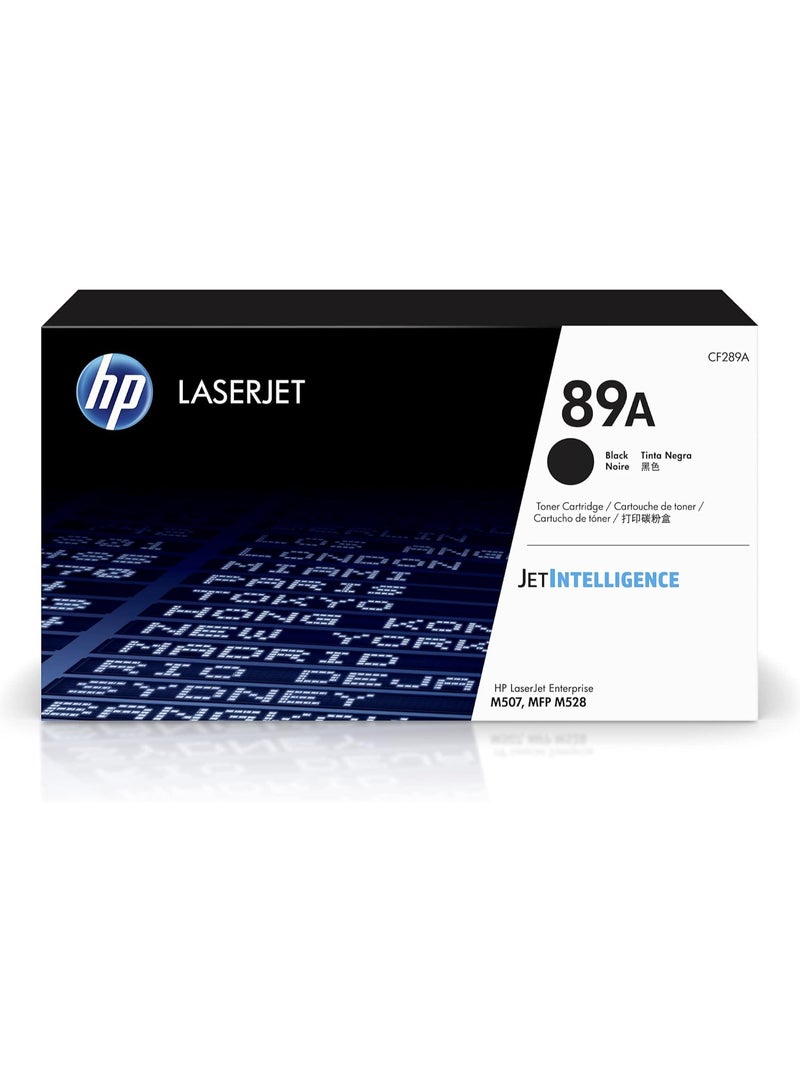 HP Toner HP 89A Black Original Laser Toner Cartridge | CF289A | Compatible with HP LaserJet Enterprise M507 & M528 Series Printers | High Quality Sharp Black Prints - Image 1