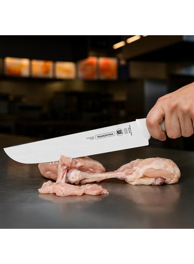 TRAMONTINA TRAMONTINA Premium Stainless Steel Steak Chef Knife with Handle, 10-Inch Blade, White - Designed for High Performance and Durability, Ideal for Professional and Home Kitchens, Precision Craf  - Image 2
