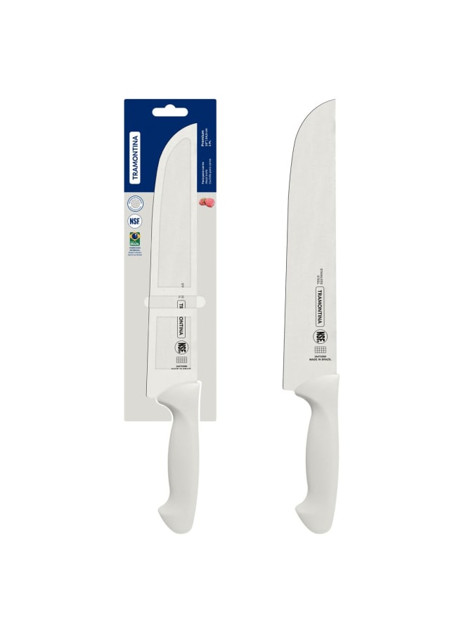 TRAMONTINA TRAMONTINA Premium Stainless Steel Steak Chef Knife with Handle, 10-Inch Blade, White - Designed for High Performance and Durability, Ideal for Professional and Home Kitchens, Precision Craf  - Image 1