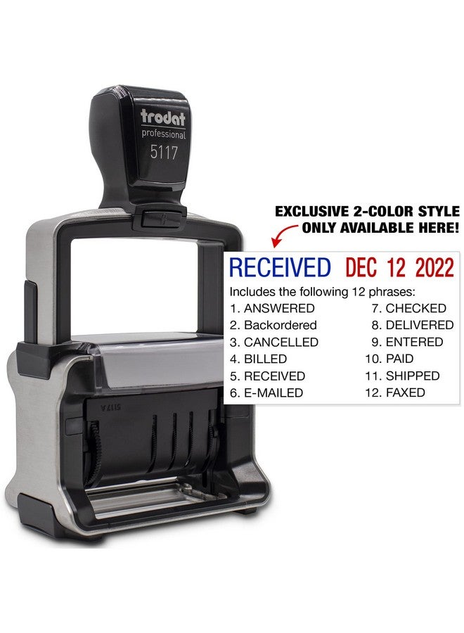 Buy Heavy Duty Style Office Date Stamp With FAXED - Self Inking Dater - Style A - Blue & Red Ink