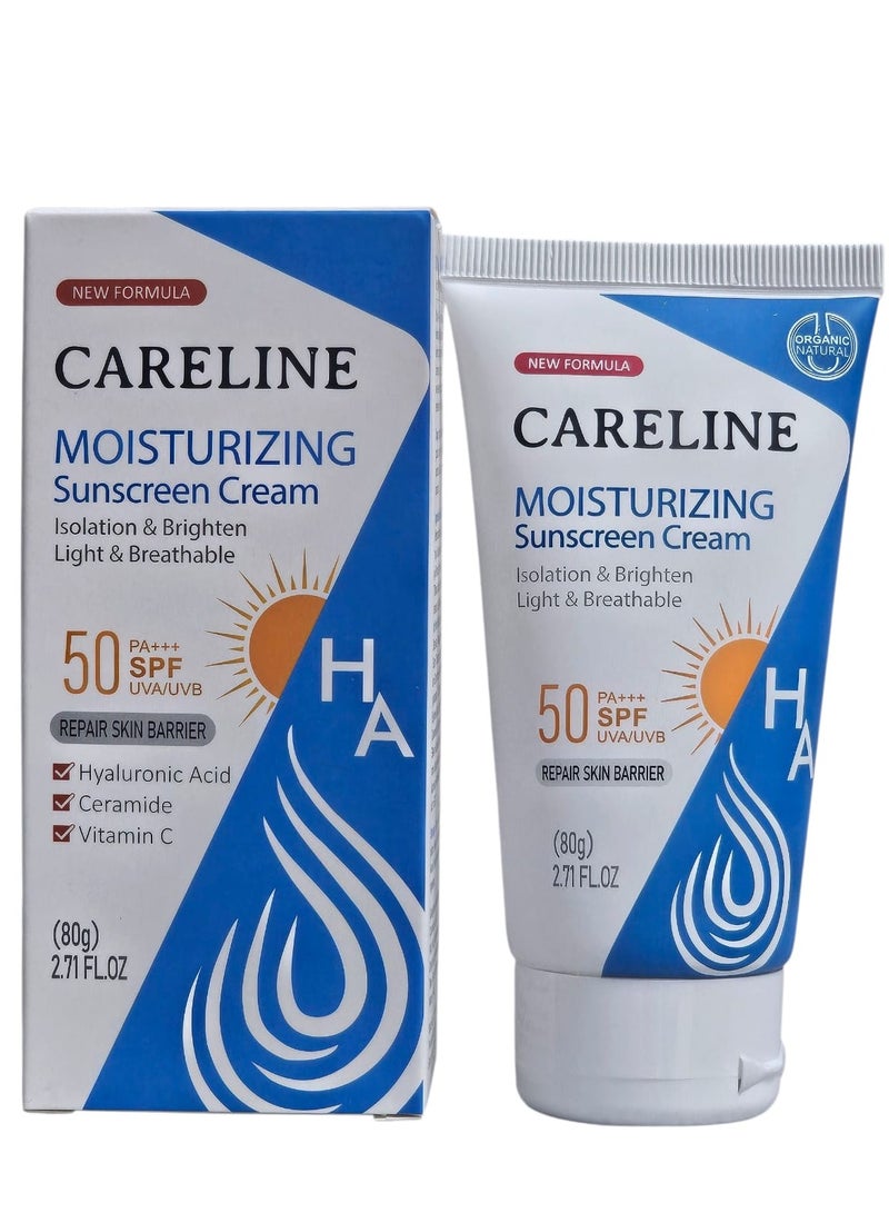 Careline Moisturizing cream with sun protection factor 50 SPF - 80 grams