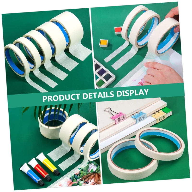 VILLCASE 5 Rolls 1 Inch 40mm Wide Removable Masking Tape for Artwork Painting - Image 5