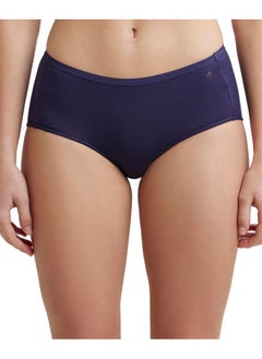 Jockey 1809 Women's Full Coverage Micro Modal Elastane Stretch High Waist Full Brief with Exposed Waistband and StayFresh Treatment_Classic Navy_L
