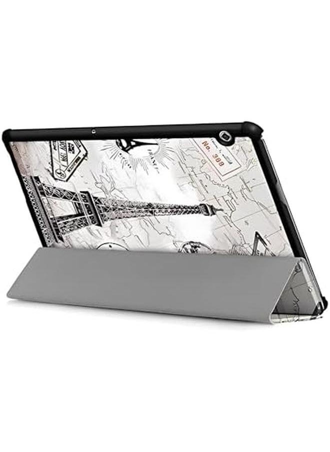 Geomoy - Case For Huawei Mediapad T5 10 Tablet Kids Friendly Lightweight Folio Tri Fold Case With Multiple Viewing Shockproof Protective Cover For Huawei T5 10.1 Inch Tower - Image 1
