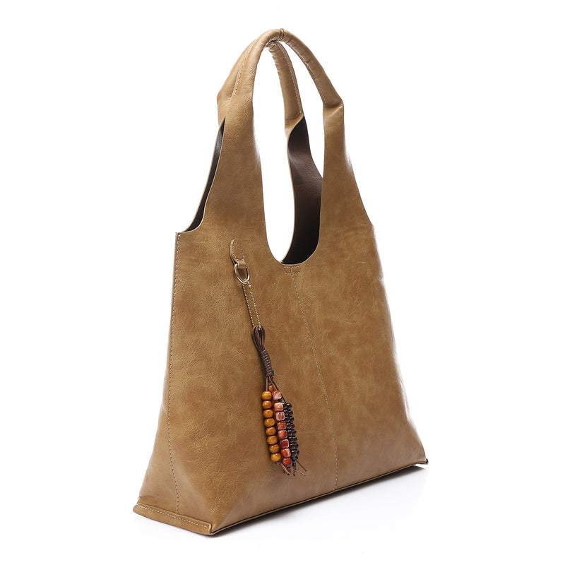 مستر.جو حقيبة يد مزينة بإكسسوارات مطرزة - كافيه - Image 2