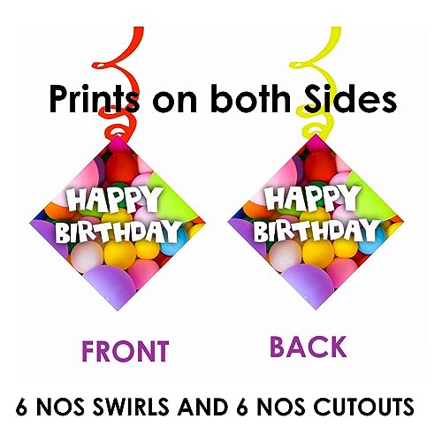 Balloonistics Welcome Home Ceiling Swirl Decorations Birthday Cutout Festive Party Supplies Decorations Event Party (Pack of 6 Swirls and Cutouts) - Image 4