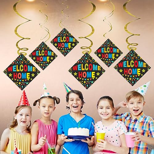 Balloonistics Welcome Home Ceiling Swirl Decorations Birthday Cutout Festive Party Supplies Decorations Event Party (Pack of 6 Swirls and Cutouts) - Image 3