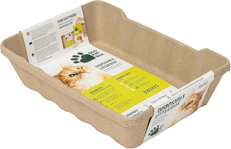 EcoPetBox Eco Pet Box Disposable Litter Box 3 ct - Image 1