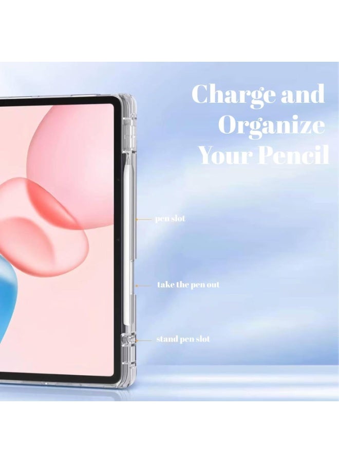 general Magnetic Stand Case Compatible with Honor Pad 10 12.1inch 2025 with Pencil Slot, [Auto Wake/Sleep] Lightweight TPU Shockproof Transparent Back Shell - Image 3