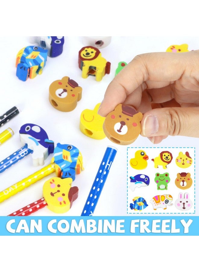 Etmact 50 Pack Assorted Colorful Cartoon Animal Pencil With Erasers, Fun Pencils For Kids, Bulk Pencils With Animal Eraser Toppers,Party Favor Pencils For Kids Novelty Pencils - Image 3