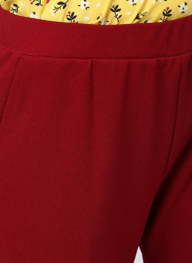 StyleStone Women Maroon Tapered Fit Solid Joggers - Image 4