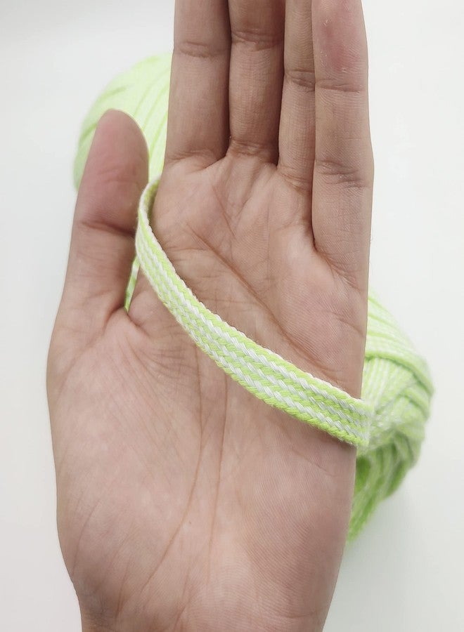 BOBBINY خيوط دوري مسطحة من بوبيني | نادا (25 متراً) خيوط قطنية نقية 100% للفساتين الهندية التقليدية، والبيجامات، واللينغا، والساري، والتنانير الداخلية، والسالوار، والباتيالا، والشوديدار (مزيج أبيض ببغائي) - Image 4