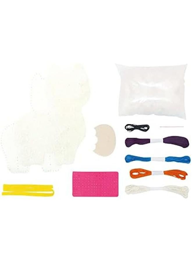 أفينير مجموعة أدوات الخياطة ماي فيرست دول لاما تصنع لاما فائقة النعومة لتطوير المهارات الحركية والإبداع، آمنة وتعليمية، تعلم وترفيه فني موثوق به للأطفال من سن 3 سنوات فما فوق - Image 3