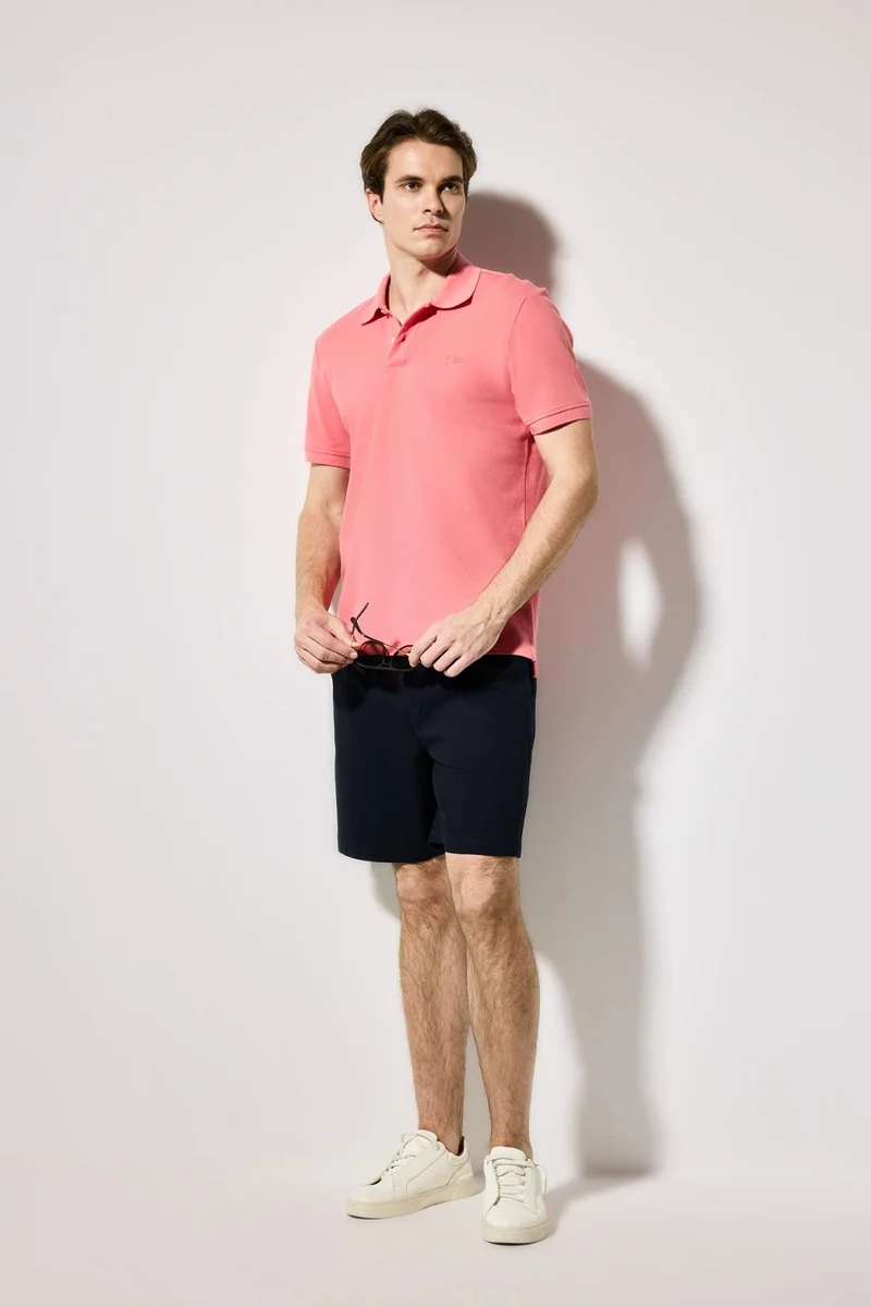 DeFacto Regular Fit Polo Collar Pique Short Sleeve Polo T-Shirt