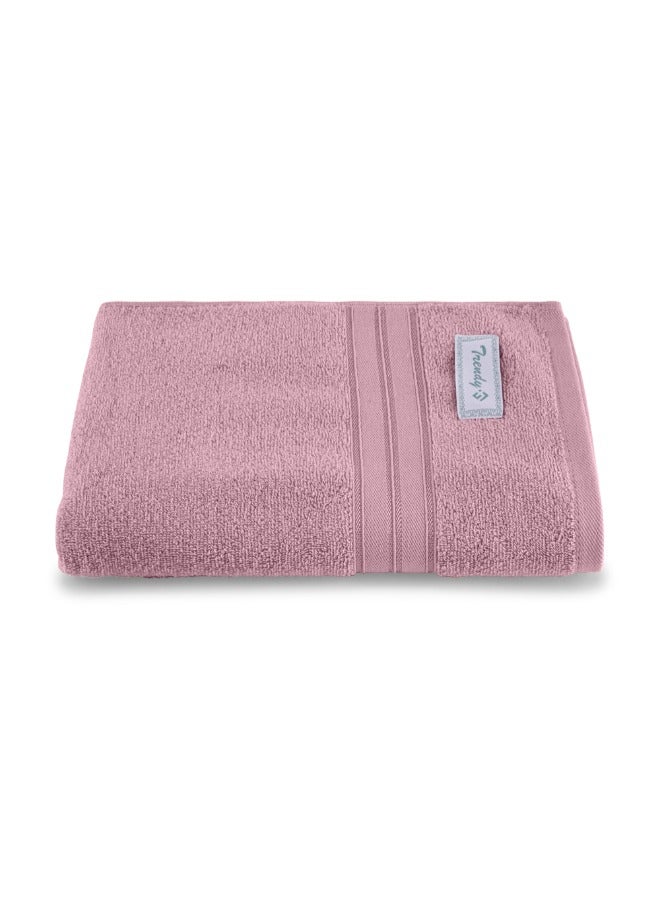 BYFT Home Trendy (Lavender) Premium Cotton Bath Towel (70 X 140 Cm-Set Of 1) Highly Absorbent, High Quality Bath Linen With Striped Dobby 550 Gsm - Image 2