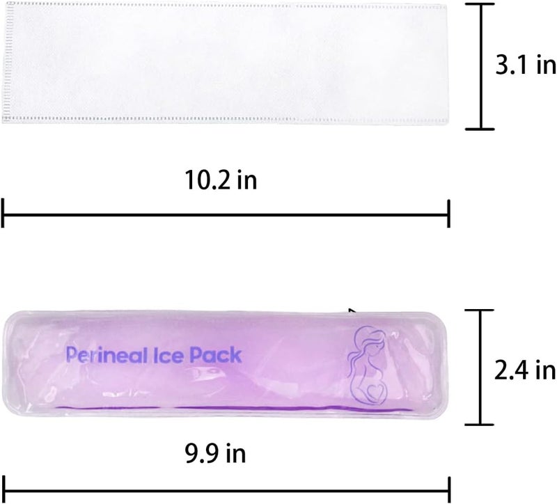 coldchill Reusable Perineal Ice Packs for Postpartum & Hemorrhoid Pain Relief, Hot & Cold Pack for Women After Pregnancy, 2 Ice Pack and 3 Non-Woven Cover. Purple - Image 2