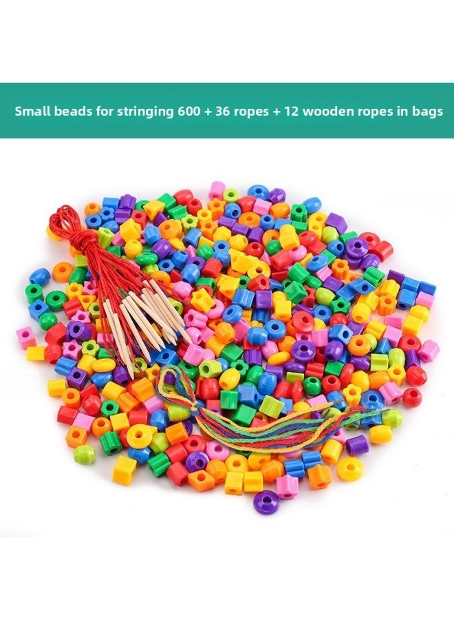 Manufacturers Children's Threading Building Blocks Focus On Training Teaching Aids Girls Early Education Kindergarten 2-3 Years Old Beaded Toys Wholesale