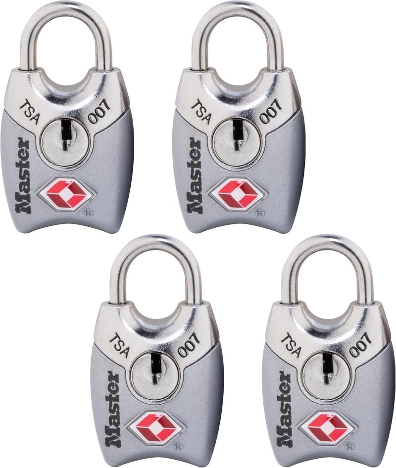 Master Lock 4689Q TSA Approved Luggage Lock, 4 Pack in Assorted Colors - Image 1