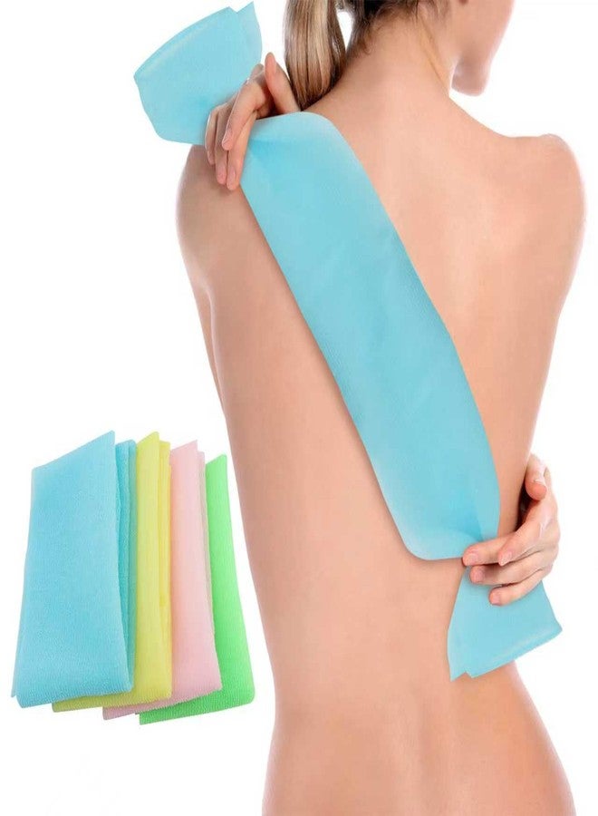 INFICRIME 4 Pack Exfoliating Washcloths Body Scrubber Back Scrubber for Shower - Japanese Korean Style Body Scrubber Back Scrubber, Luffah Towel Net Sponge Loofah, Deep Clean Dead Skin for Smooth Skin - Image 1