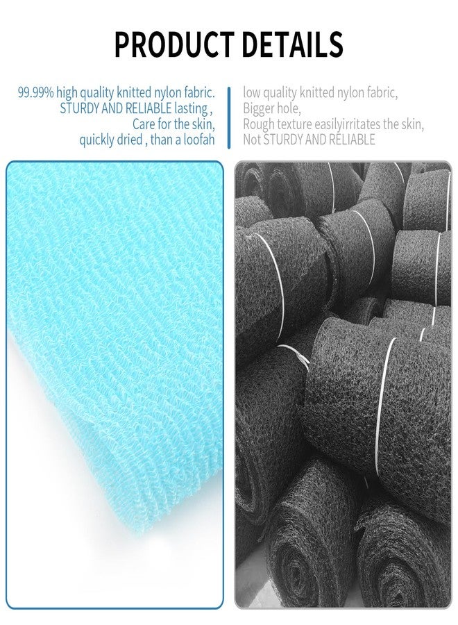 INFICRIME 4 Pack Exfoliating Washcloths Body Scrubber Back Scrubber for Shower - Japanese Korean Style Body Scrubber Back Scrubber, Luffah Towel Net Sponge Loofah, Deep Clean Dead Skin for Smooth Skin - Image 5