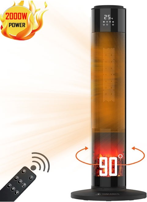 2000 watt vertical electric heater with remote control