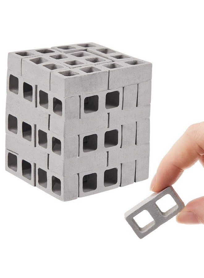 سيفانير 50 عبوة من قطع الطوب الصغيرة المصنوعة من الخرسانة بمقياس 1/12، إكسسوارات بيت الدمية الصغيرة لعيد الميلاد والحديقة والمطبخ والمناظر الطبيعية ونماذج المباني المعمارية والبناء والمكتب والألعاب واللوازم - Image 1