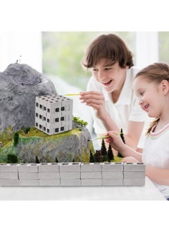 Civaner 50 Packs Miniature 1/12 Scale Mini Bricks Concrete Tiny Dollhouse Accessories For Christmas Kitchen Garden Landscaping Model Architect Buildings Diy Construction Office Desk Toys Supplies  - Image 5