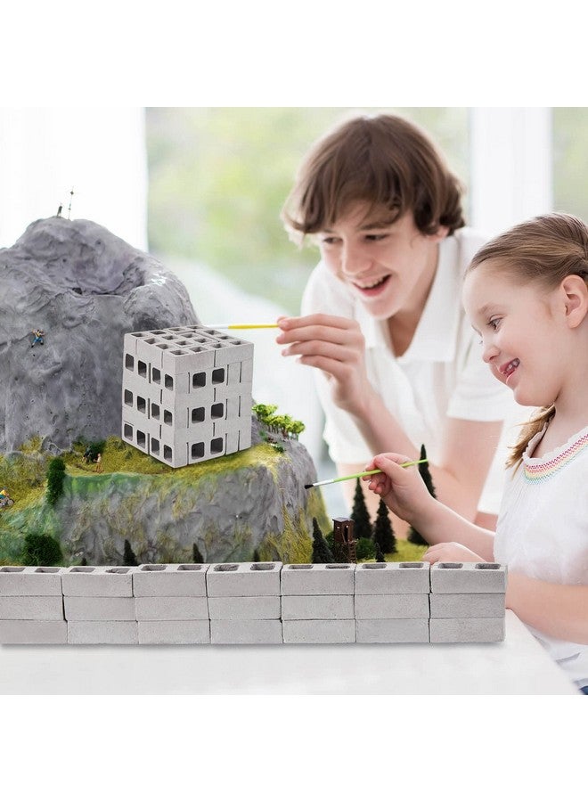 سيفانير 50 عبوة من قطع الطوب الصغيرة المصنوعة من الخرسانة بمقياس 1/12، إكسسوارات بيت الدمية الصغيرة لعيد الميلاد والحديقة والمطبخ والمناظر الطبيعية ونماذج المباني المعمارية والبناء والمكتب والألعاب واللوازم - Image 5