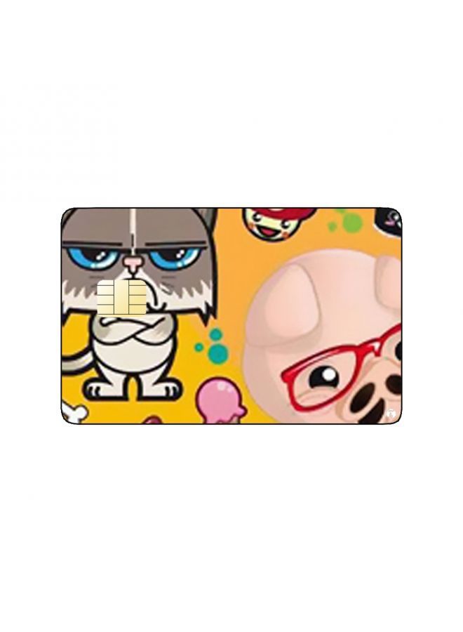 RKN PRINTED BANK CARD STICKER Cute Animals Drawing - Image 1