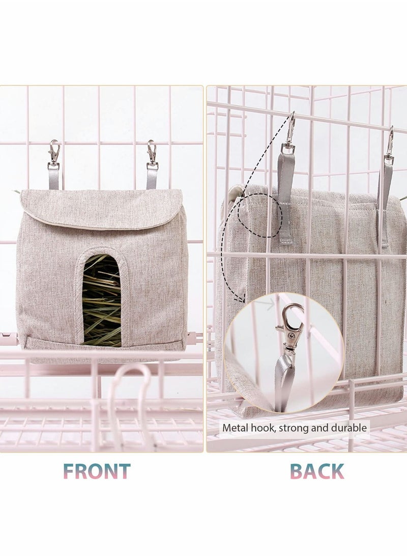 Excefore Rabbit hay Feeder Bag, Bunny Guinea, Hay Guinea Hay Feeder, Rabbit Feeder Fabric Bag Feeder Storage Bag  - Image 4
