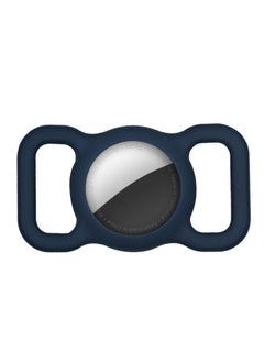 Applicable AirTag Protective Cover For Apple Airtags Silicone Air Anti-lost Device Tag Positioning Tracker Cat Collar-Color:Midnight Blue-Applicable Model:airtag