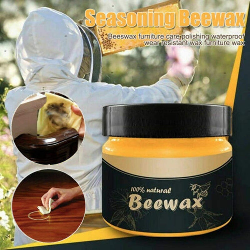 2 PCs Wood Seasoning Beewax - Traditional Beeswax Polish for Wood & Furniture - Image 2