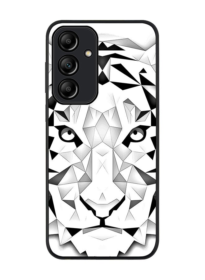 Stylizedd Rugged Black Edge Case for Samsung Galaxy A55, Slim fit Soft Case Flexible Rubber Edges Anti Drop TPU Gel Thin Cover -  Poly Tiger - Image 1