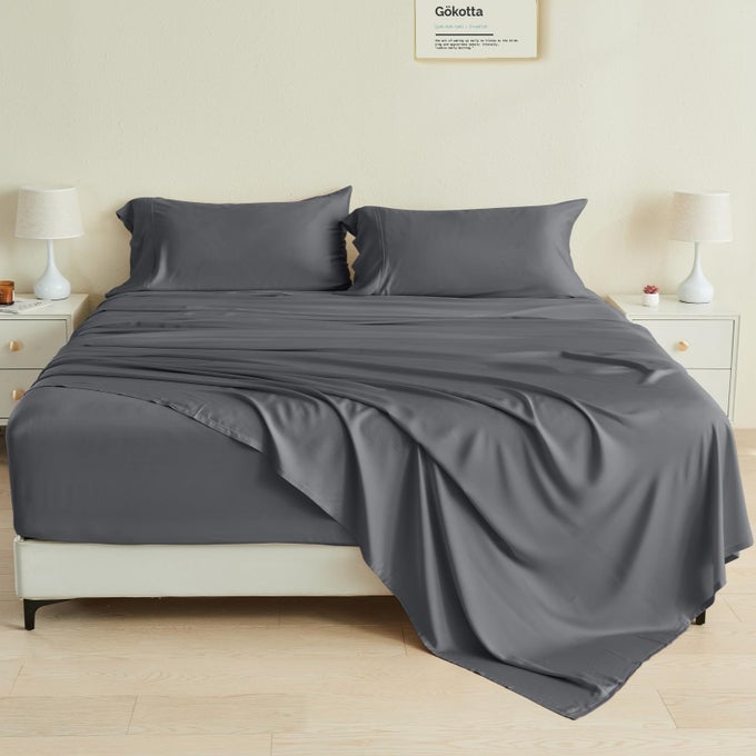 KING SIZE SHEETS SET 100 RAYON DERIVED FROM BAMBOO SHEETS KING SIZE SOFT BREATHABLE SHEETS16 DEEP POCKET KING SHEETS WITH ELASTIC CORNER STRAPSMOISTURE WICKINGDOUBLE STITCHING