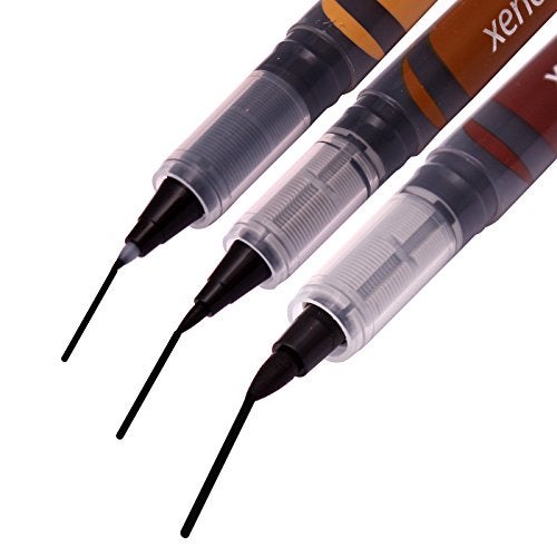 Xeno Calligraphy Brush Pen, Fude Pen, Narrow Tip, Kanji China Japan (Fine,Medium,Bold Point)-Black Ink (Pack of 3) - Image 2