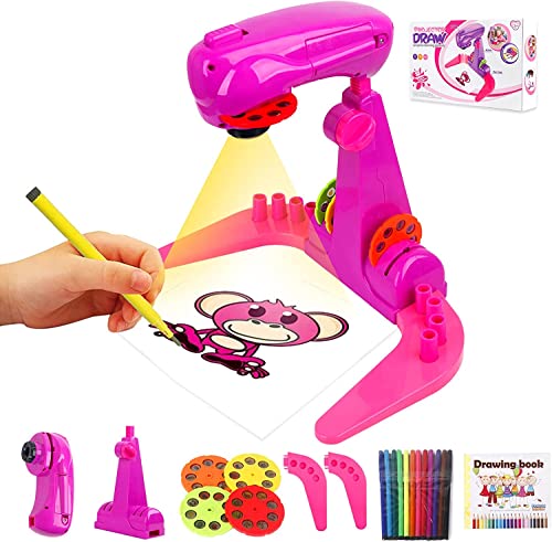 LEERFEI Drawing Projector for Kids ToySmart Art Sketcher Projector Kid Toys with 32 Slide Cartoon Patterns and 12 Color Brush Adjustable Pattern SizeSuitable for Children to Learn to Draw and Sketch - Image 1