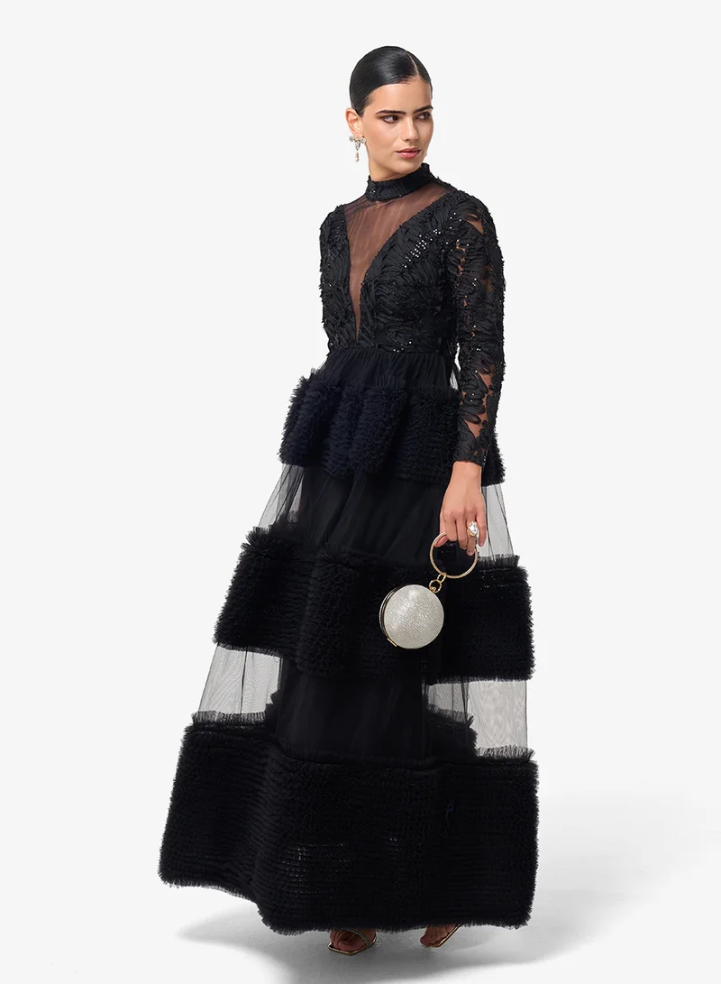 ثريدز باي اجوني Lace Detail Maxi Dress