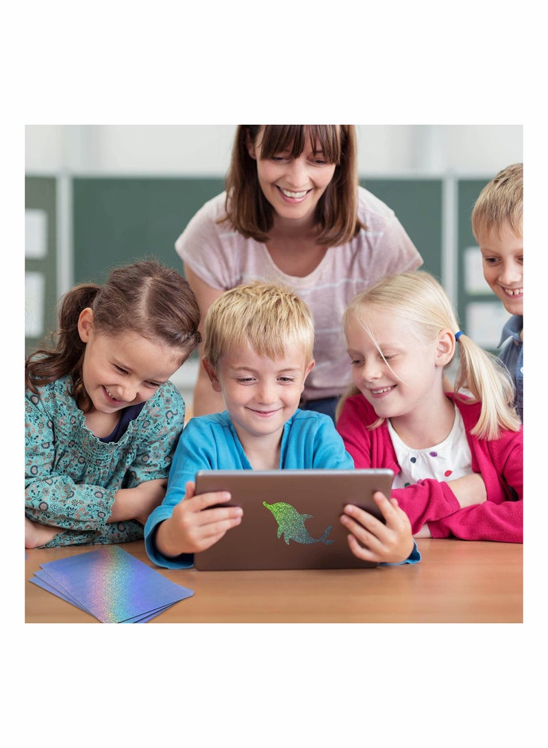 KASTWAVE Holographic Printable Vinyl Sticker Paper, Dries Quickly Waterproof Sticker Paper 20Pcs (Dot) - Image 5