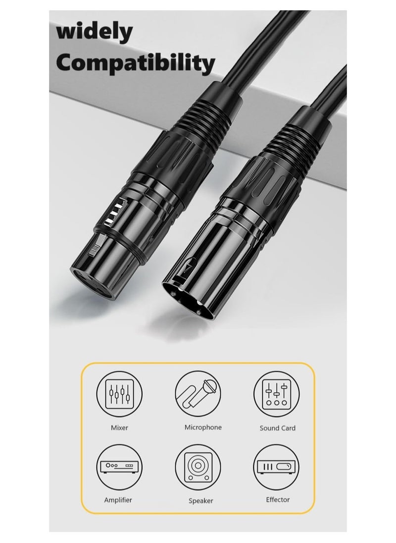 Generic XLR Cables, Microphone Cables (10 ft 4N OFC WIRE) XLR Male to XLR Female Balanced 3 PIN Mic Cables. Compatible with Preamps Speaker Systems and More, 6MM PVC Jacket, XLR Cable  - Image 4