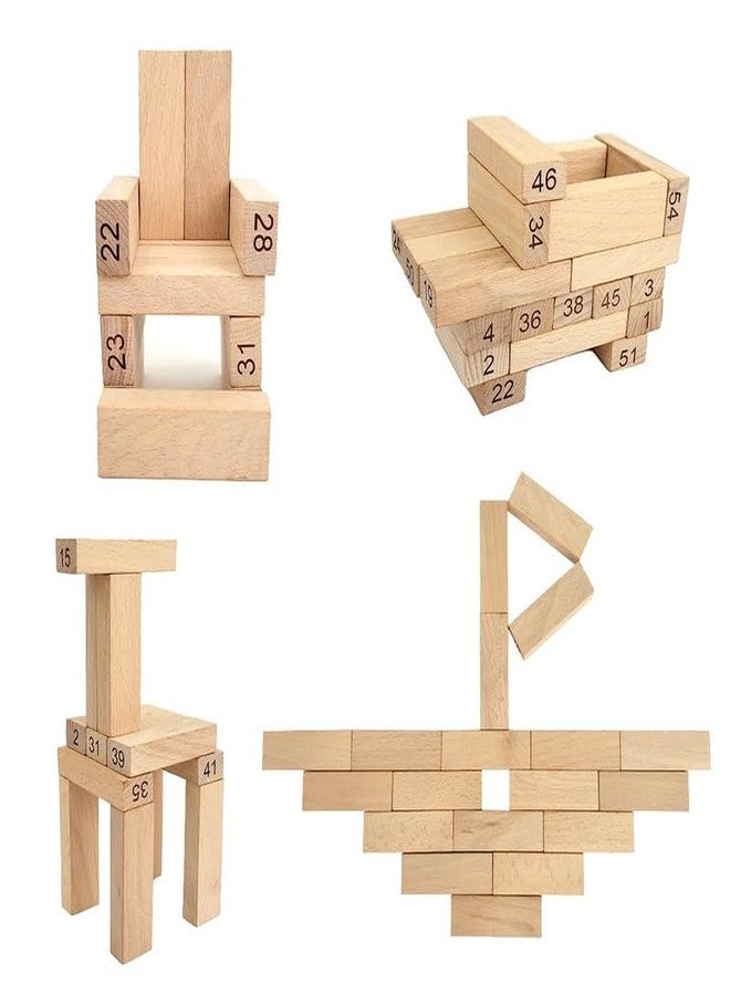 KONIGIN Play Game Tumble Tower Game Wooden Stacking Game Educational Indoor Family Board Game for Party and Fun (Multicolor) - Image 4