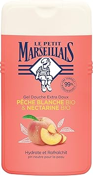 Le Petit Marseillais ExtraGenle Shower Gel Organic White Peach Organic Nectarine 250ml - Image 1