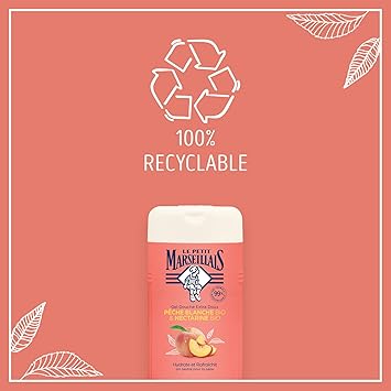 Le Petit Marseillais ExtraGenle Shower Gel Organic White Peach Organic Nectarine 250ml - Image 5