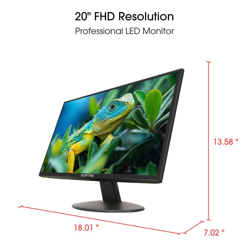 Sceptre New 20-inch Professional Monitor 1600 x 900 HDMI x2 Build-in Speakers 2025 - Image 2