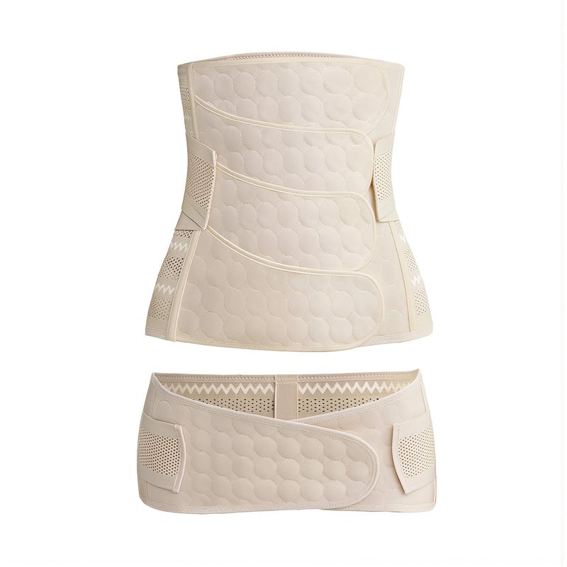 Postpartum Waist Trainer Pink M Everyday Wear for Workout Sleep Housework Full Set - Image 3