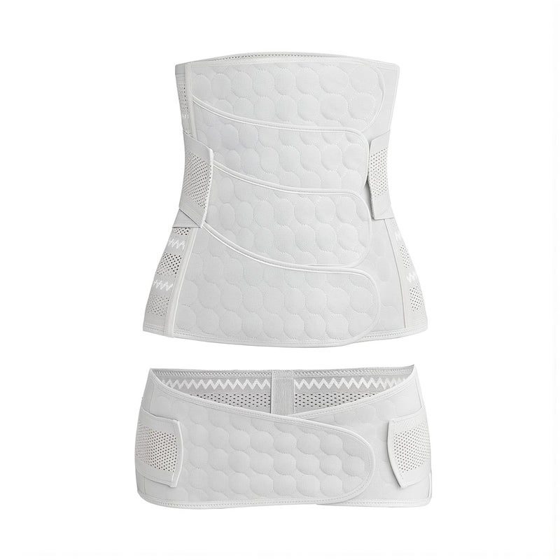 Postpartum Waist Trainer Pink M Everyday Wear for Workout Sleep Housework Full Set - Image 5