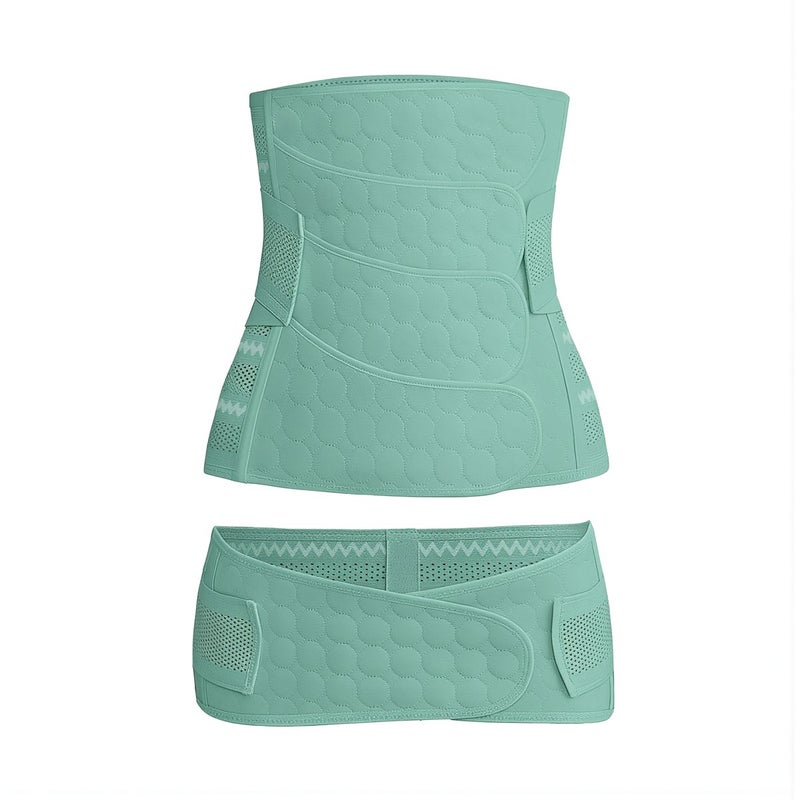 Postpartum Waist Trainer Pink M Everyday Wear for Workout Sleep Housework Full Set - Image 1