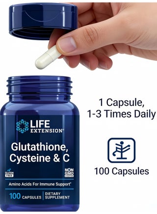 glutathione cysteine and vitamin c Life Extension 100-count & Supplement: Empowering liver health antioxidant protection | Best Price KSA Hair Therapy | Regenix For_Cichlid Sold per Vial:50 mL
