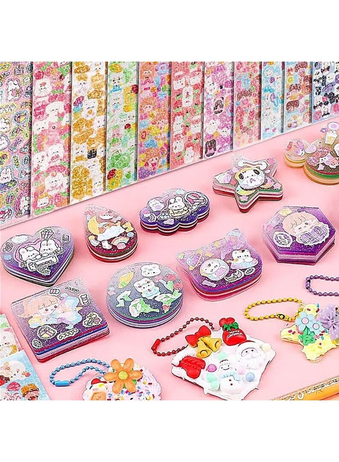 مجموعة الفن والحرف اليدوية للفتيات 5 6 7 8 9 10 11 12 سنة، مجموعة غراء كريمي للأطفال مع ملصق هدية عيد ميلاد للفتيات من سن 6 إلى 12 سنة - Image 2