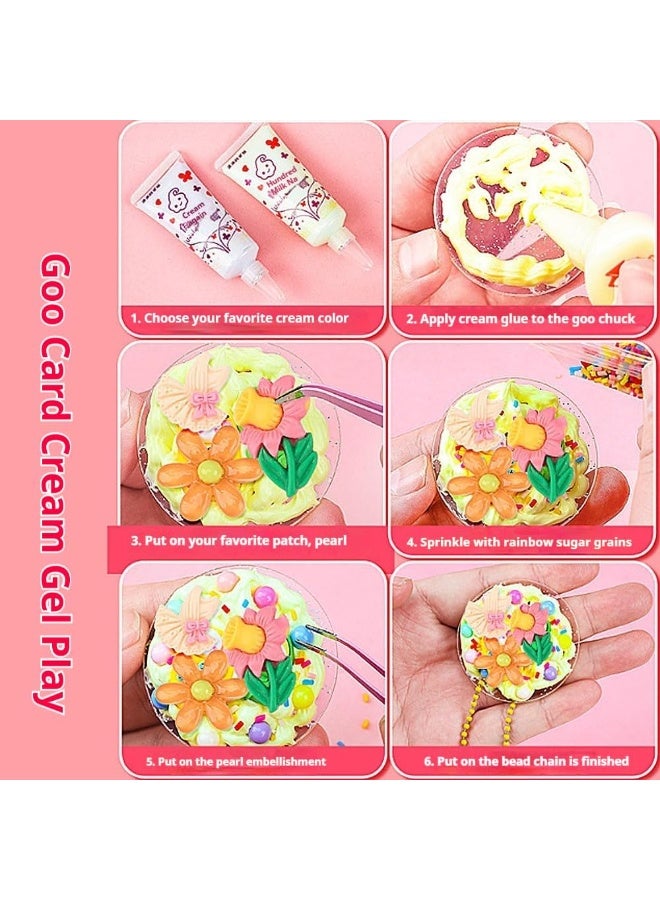 مجموعة الفن والحرف اليدوية للفتيات 5 6 7 8 9 10 11 12 سنة، مجموعة غراء كريمي للأطفال مع ملصق هدية عيد ميلاد للفتيات من سن 6 إلى 12 سنة - Image 3